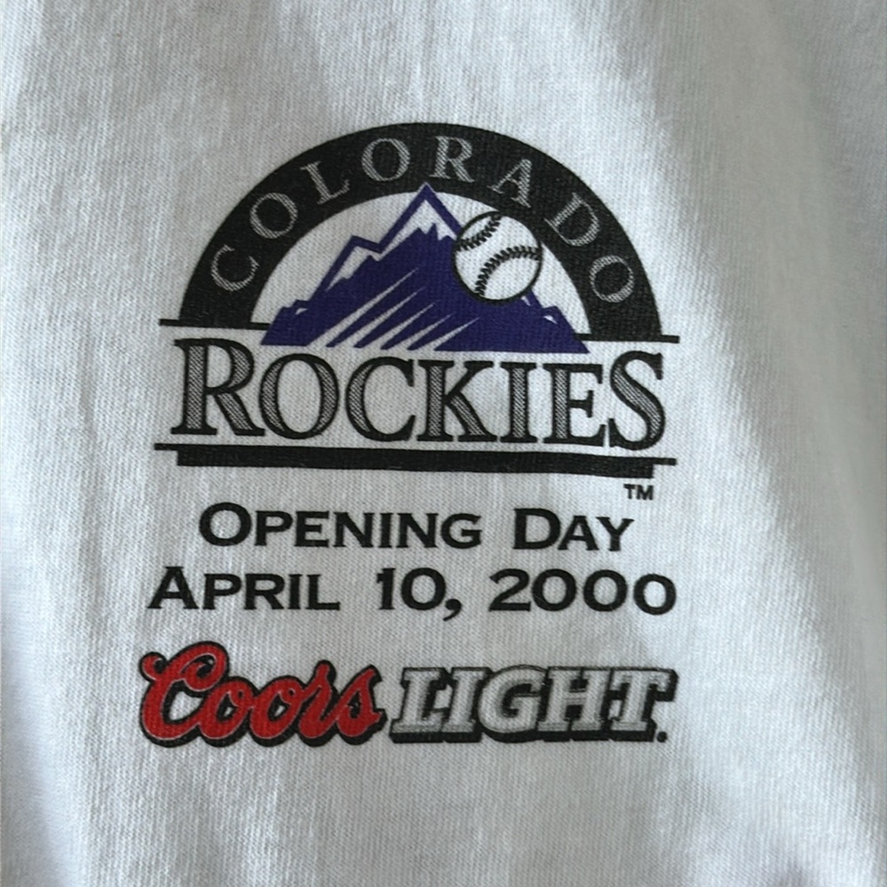 Vintage Coors Light Colorado Rockies Opening Day 2000 NWOT